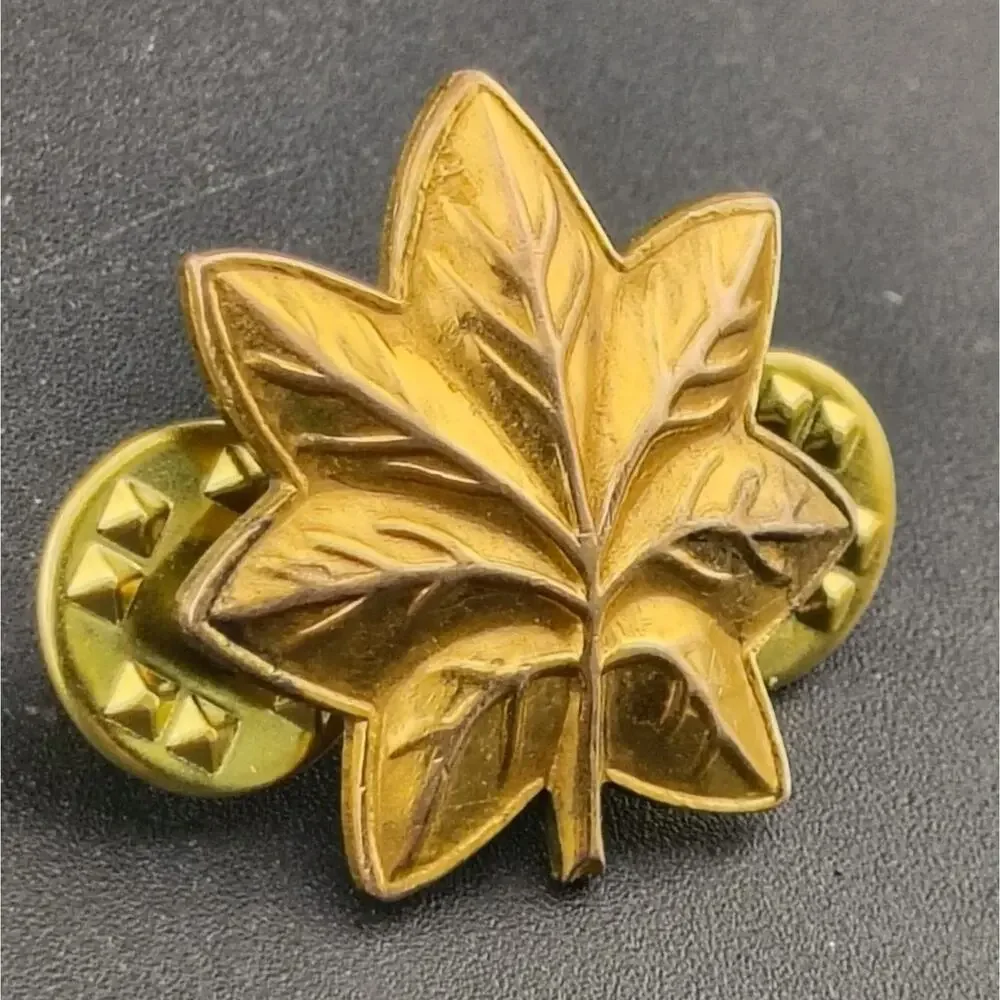 Vintage Hilborn-Hamburger 1/20 10K GF Major Gold Oak Leaf Rank Pin SER 135 Korea